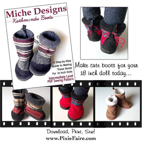 Miche Designs Shoes Kathmandu 18" Doll Shoes Pixie Faire