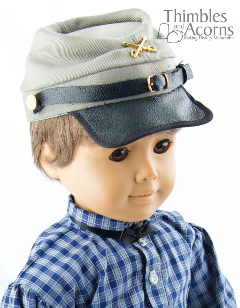 Thimbles and Acorns 18 Inch Boy Doll Civil War Kepi Hat 18" Doll Accessories Pixie Faire