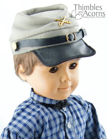 Thimbles and Acorns 18 Inch Boy Doll Civil War Kepi Hat 18" Doll Accessories Pixie Faire