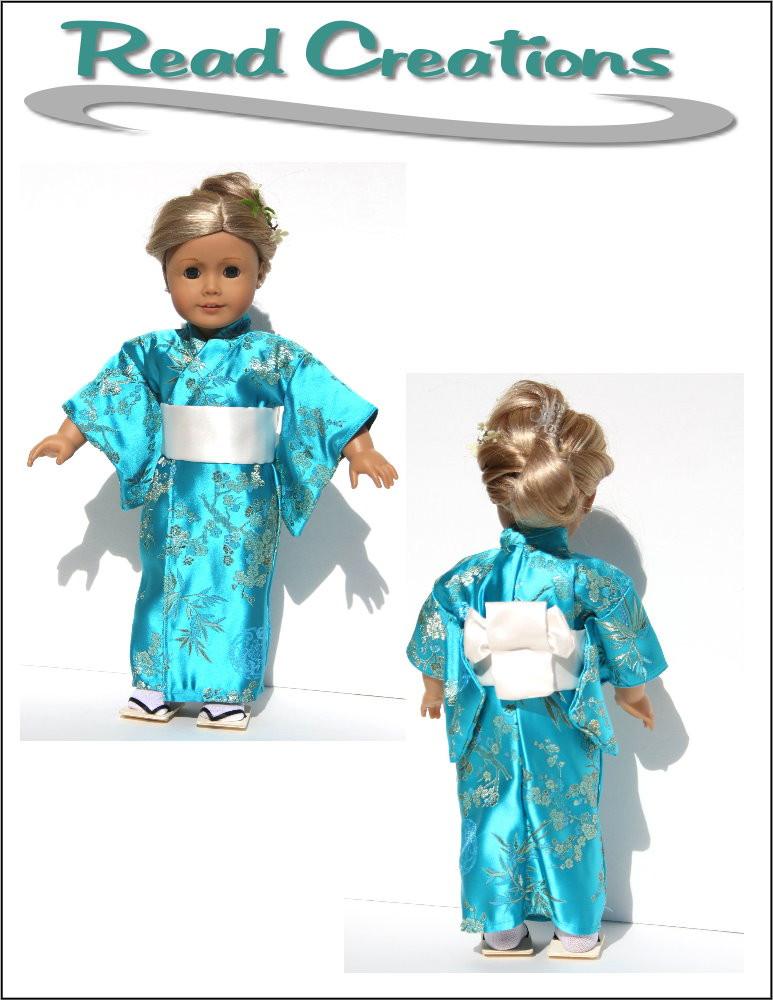 Japanese Kimono Yukata Dress Clothes PDF Sewing Pattern for 