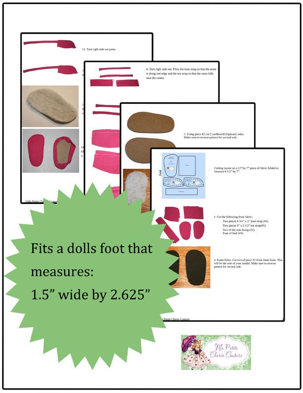 Mon Petite Cherie Couture Kidz n Cats Knotted Sandals for Kidz N Cats Dolls Pixie Faire