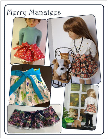 Merry Manatees Kidz n Cats Life's a Beach Skirt Pattern for Kidz N Cats Dolls Pixie Faire