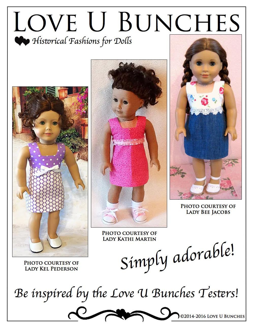 Love U Bunches 18 Inch Historical Lady Lilly's Winter Evening Dress 18" Doll Clothes Pixie Faire