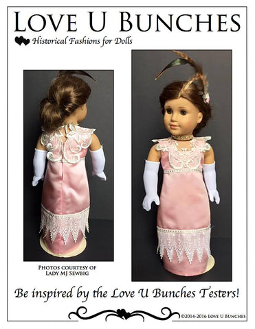 Love U Bunches 18 Inch Historical Lady Lilly's Winter Evening Dress 18" Doll Clothes Pixie Faire