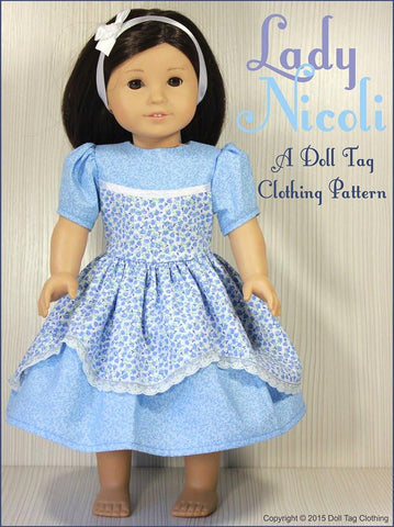 Doll Tag Clothing 18 Inch Modern Lady Nicoli 18" Doll Clothes Pattern Pixie Faire