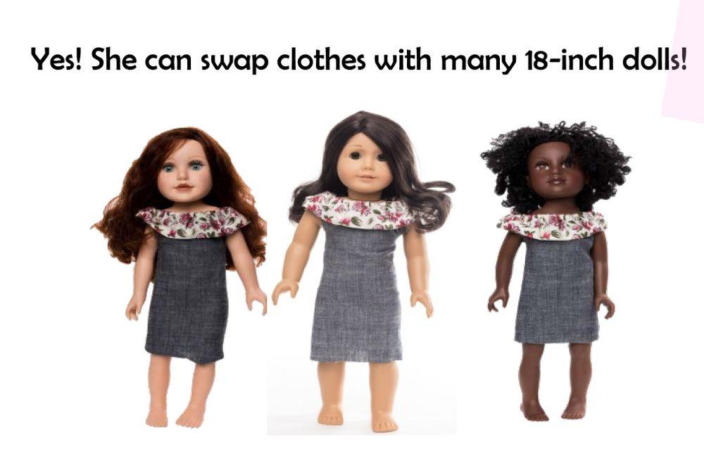 The Doll Loft Cloth doll D.I.Y. EveryGirl Simple Sewing 18" Cloth Doll Pattern Pixie Faire
