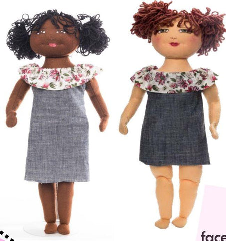 The Doll Loft Cloth doll D.I.Y. EveryGirl Simple Sewing 18" Cloth Doll Pattern Pixie Faire