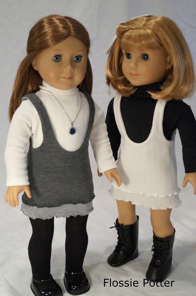 Flossie Potter 18 Inch Historical Layered Lettuce Jumper 18" Doll Clothes Pattern Pixie Faire