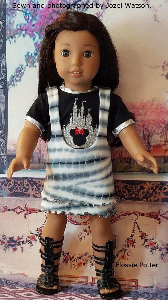 Flossie Potter 18 Inch Historical Layered Lettuce Jumper 18" Doll Clothes Pattern Pixie Faire