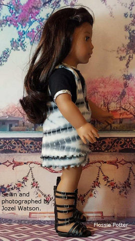 Flossie Potter 18 Inch Historical Layered Lettuce Jumper 18" Doll Clothes Pattern Pixie Faire