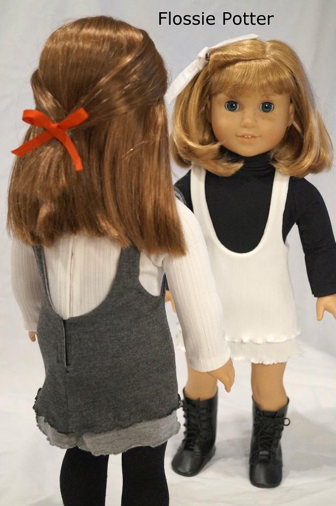 Flossie Potter 18 Inch Historical Layered Lettuce Jumper 18" Doll Clothes Pattern Pixie Faire