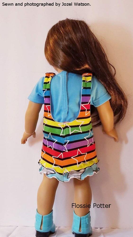 Flossie Potter 18 Inch Historical Layered Lettuce Jumper 18" Doll Clothes Pattern Pixie Faire