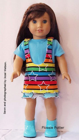 Flossie Potter 18 Inch Historical Layered Lettuce Jumper 18" Doll Clothes Pattern Pixie Faire