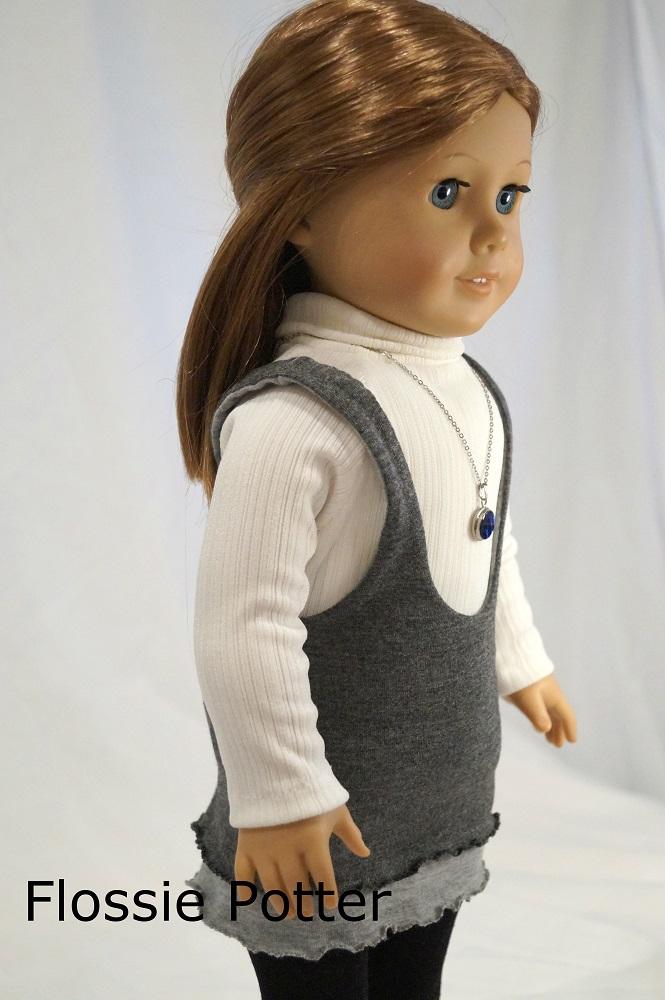 Flossie Potter 18 Inch Historical Layered Lettuce Jumper 18" Doll Clothes Pattern Pixie Faire