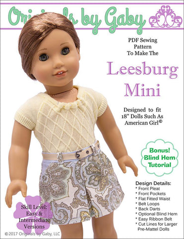 Originals by Gaby 18 Inch Modern Leesburg Mini Skirt 18" Doll Clothes Pixie Faire