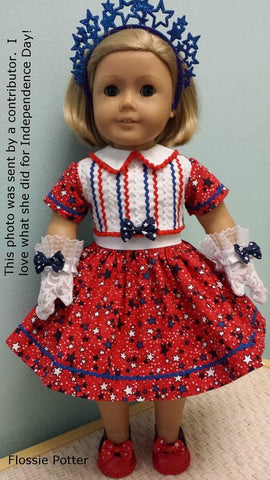 Flossie Potter 18 Inch Historical Little '50s Dress 18" Doll Clothes Pixie Faire