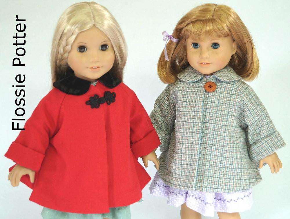 Flossie Potter 18 Inch Historical Little '50s Swing Coat 18" Doll Clothes Pixie Faire