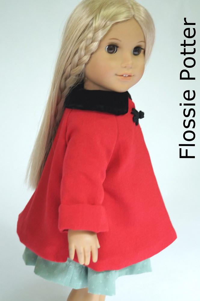 Flossie Potter 18 Inch Historical Little '50s Swing Coat 18" Doll Clothes Pixie Faire