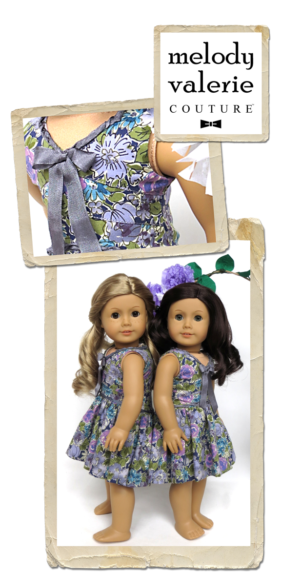 Melody Valerie Couture 18 Inch Modern Lisianthus Dress 18" Doll Clothes Pixie Faire