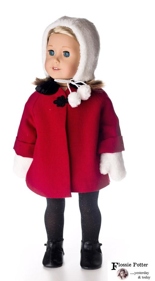 Flossie Potter 18 Inch Historical Little '50s Swing Coat 18" Doll Clothes Pixie Faire