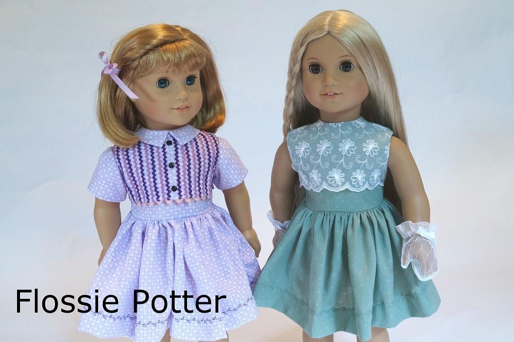 Flossie Potter Little '50s Dress Doll Clothes Pattern 18 inch