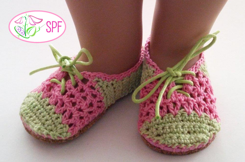 Sweet Pea Fashions Crochet Lola Crocheted Oxfords and Slip-ons Crochet Pattern Pixie Faire