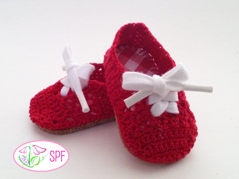 Sweet Pea Fashions Crochet Lola Crocheted Oxfords and Slip-ons Crochet Pattern Pixie Faire