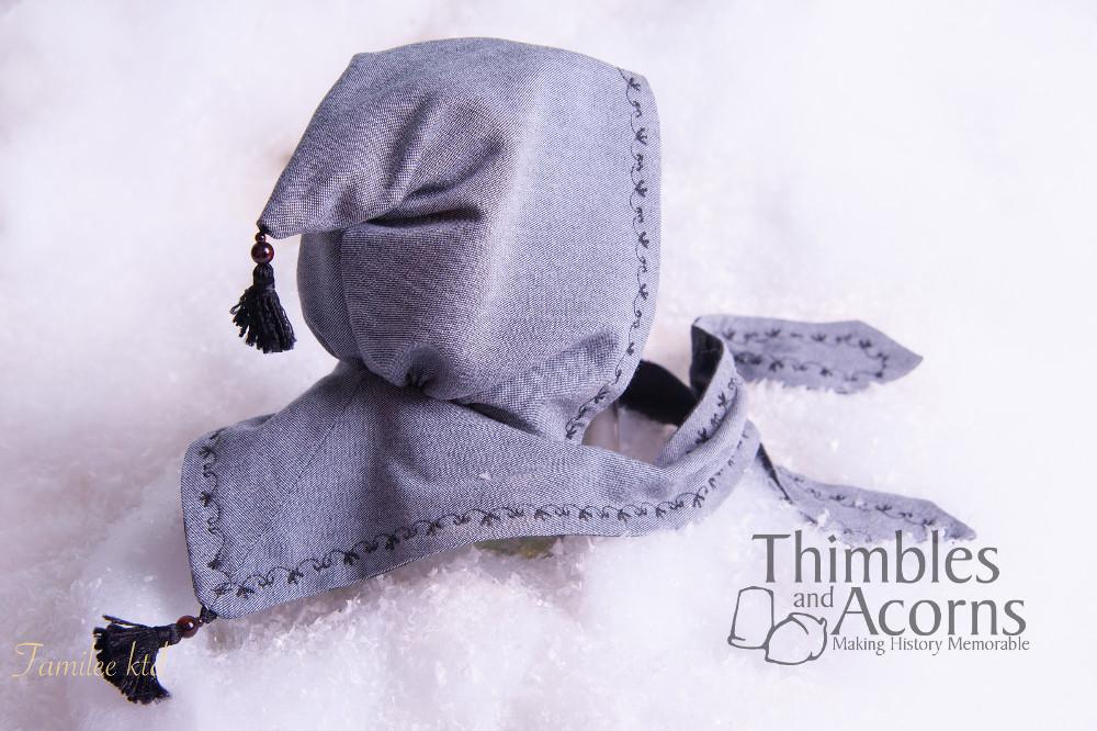 Thimbles and Acorns 18 Inch Historical The Long Winter Coat and Hood 18" Doll Clothes Pattern Pixie Faire
