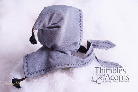 Thimbles and Acorns 18 Inch Historical The Long Winter Coat and Hood 18" Doll Clothes Pattern Pixie Faire