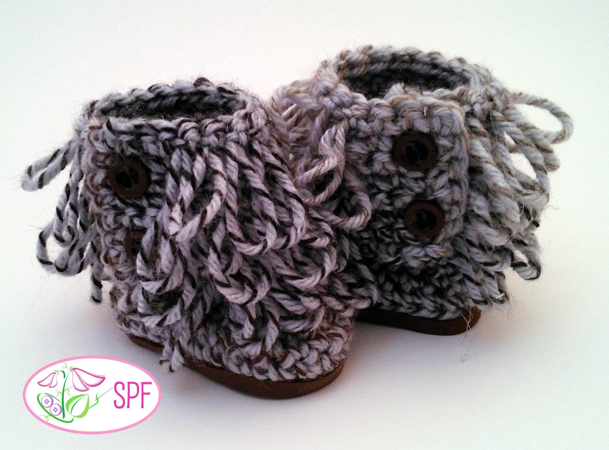 Crochet doll booties hotsell