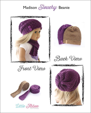 Little Abbee Crochet Madison Slouchy Beanie and Scarf Crochet Pattern Pixie Faire