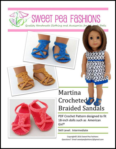 Sweet Pea Fashions Crochet Martina Crocheted Braided Sandals Crochet Pattern Pixie Faire