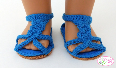 Sweet Pea Fashions Crochet Martina Crocheted Braided Sandals Crochet Pattern Pixie Faire
