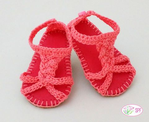 Sweet Pea Fashions Crochet Martina Crocheted Braided Sandals Crochet Pattern Pixie Faire