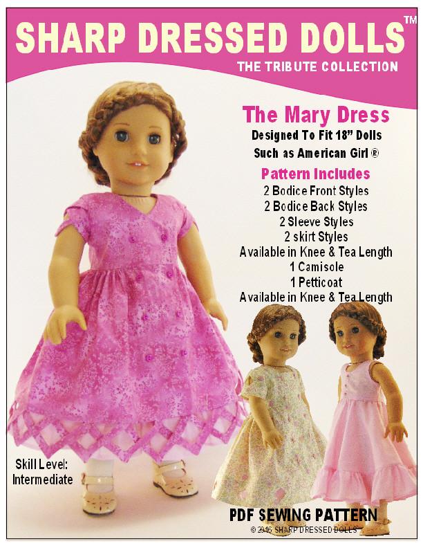 Sharp Dressed Dolls 18 Inch Modern The Mary Dress 18" Doll Clothes Pixie Faire