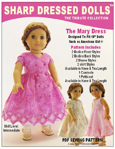 Sharp Dressed Dolls 18 Inch Modern The Mary Dress 18" Doll Clothes Pixie Faire