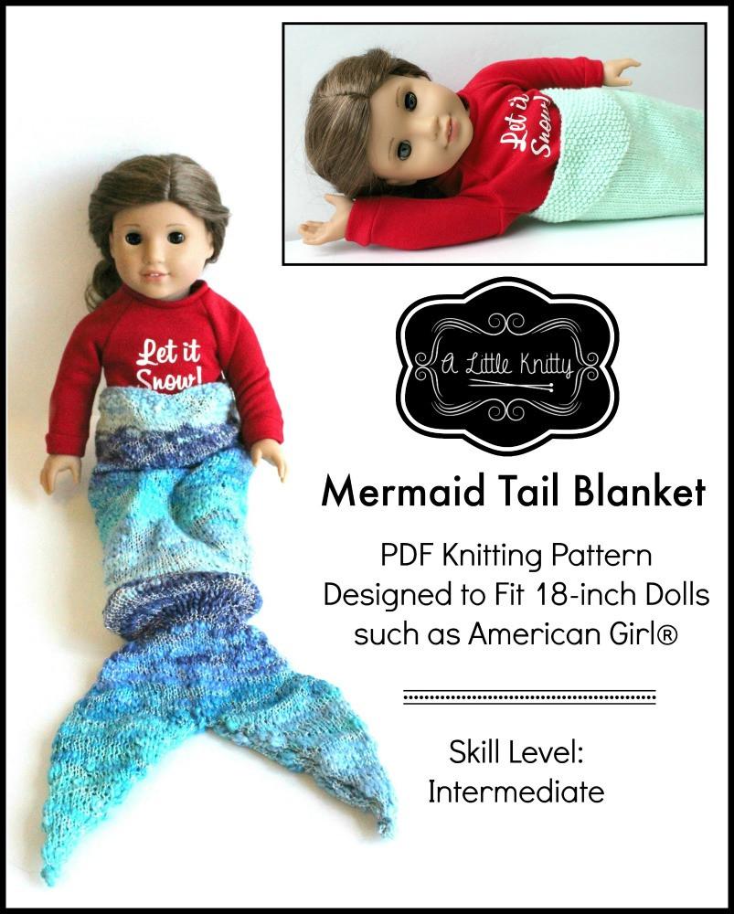 A Little Knitty Knitting Mermaid Tail Blanket Knitting Pattern Pixie Faire