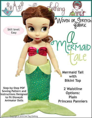 Doll Tag Clothing Disney Doll A Mermaid Tale for Disney Animator Dolls Pixie Faire