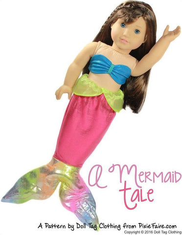 Doll Tag Clothing 18 Inch Modern A Mermaid Tale 18" Doll Clothes Pixie Faire