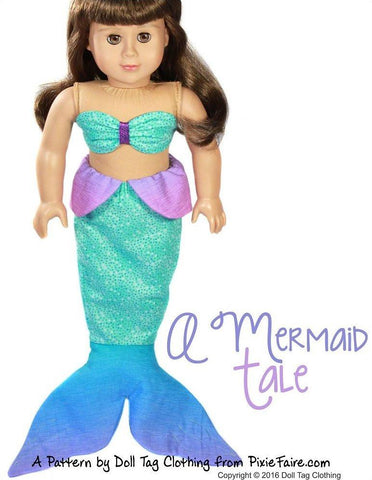 Doll Tag Clothing 18 Inch Modern A Mermaid Tale 18" Doll Clothes Pixie Faire