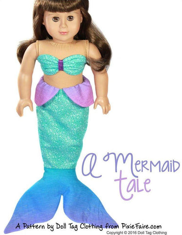 Doll Tag Clothing 18 Inch Modern A Mermaid Tale 18" Doll Clothes Pixie Faire