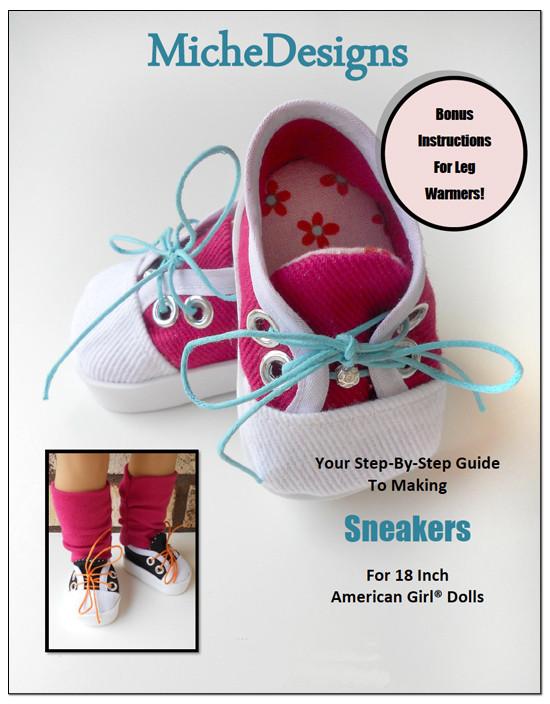 Sneakers 18 inch Doll Shoe Pattern PDF Download