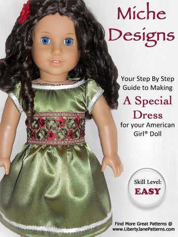 Miche Designs 18 Inch Modern Special Dress 18" Doll Clothes Pattern Pixie Faire