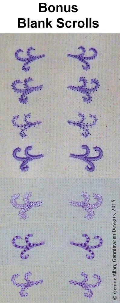 Genniewren Machine Embroidery Design Mini Scroll Design Set 3 Machine Embroidery Designs Pixie Faire