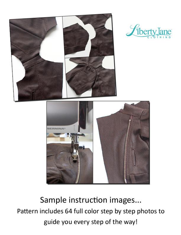 Liberty Jane 18 Inch Modern Motorcycle Jacket 18" Doll Clothes Pattern Pixie Faire