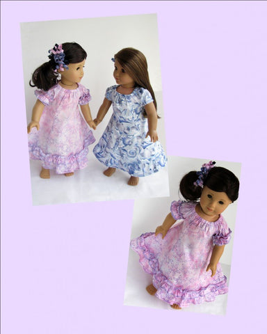 Eden Ava 18 Inch Modern Hawaiian Muu Muu Dress 18" Doll Clothes Pattern Pixie Faire