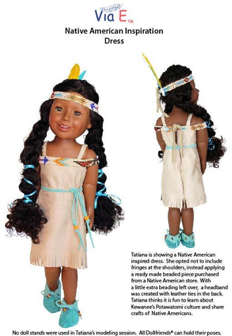 Via E Dollfriends Native American Inspiration Doll Clothes Pattern For Dollfriends Pixie Faire