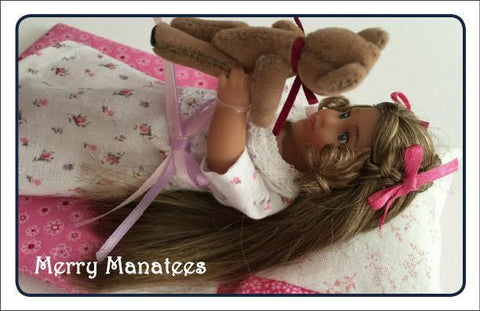 Merry Manatees Mini Nighty-night! Pattern for Mini Dolls Pixie Faire