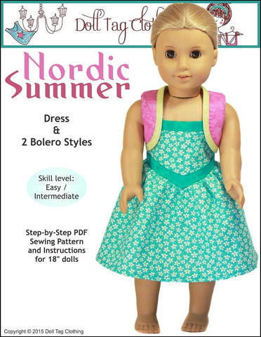 Doll Tag Clothing 18 Inch Modern Nordic Summer 18" Doll Clothes Pattern Pixie Faire