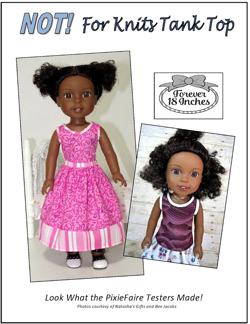Forever 18 Inches WellieWishers NOT! For Knits Tank Top 14.5" Doll Clothes Pattern Pixie Faire